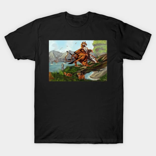 winged tiger T-Shirt by Bertoni_Lee